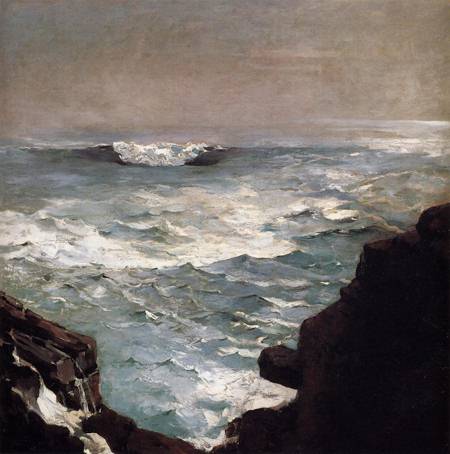 (image for) Handmade oil painting Copy paintings of famous artists Winslow Homer's paintings Cannon Rock 1895